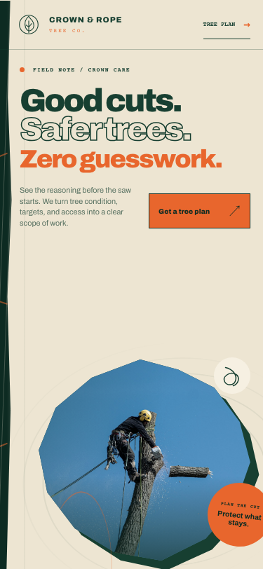 Crown & Rope website displayed on a tablet